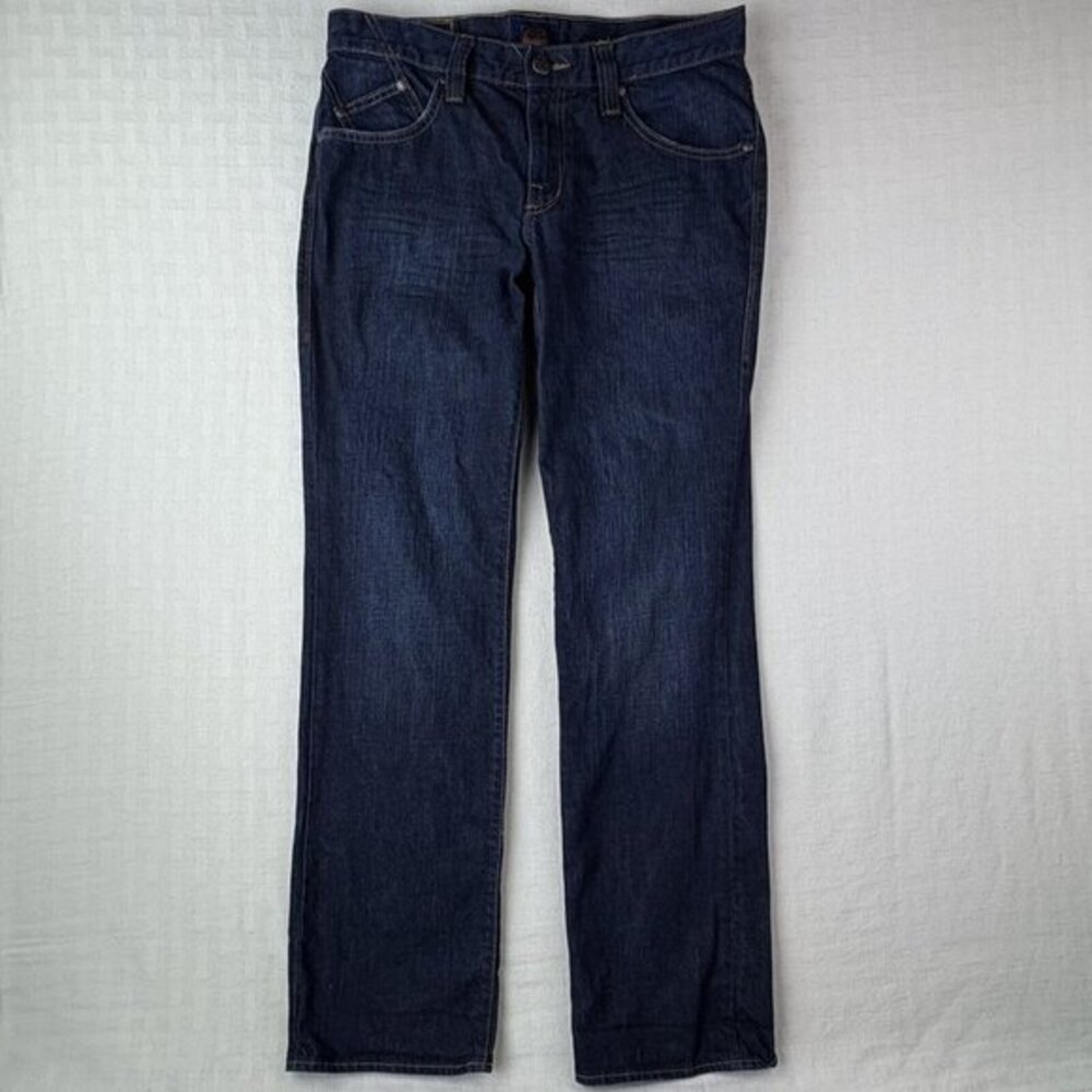 Mens Rock & Republic Rigid Jeans Tag Size 33x32 Dark Denim Straight Leg R510374